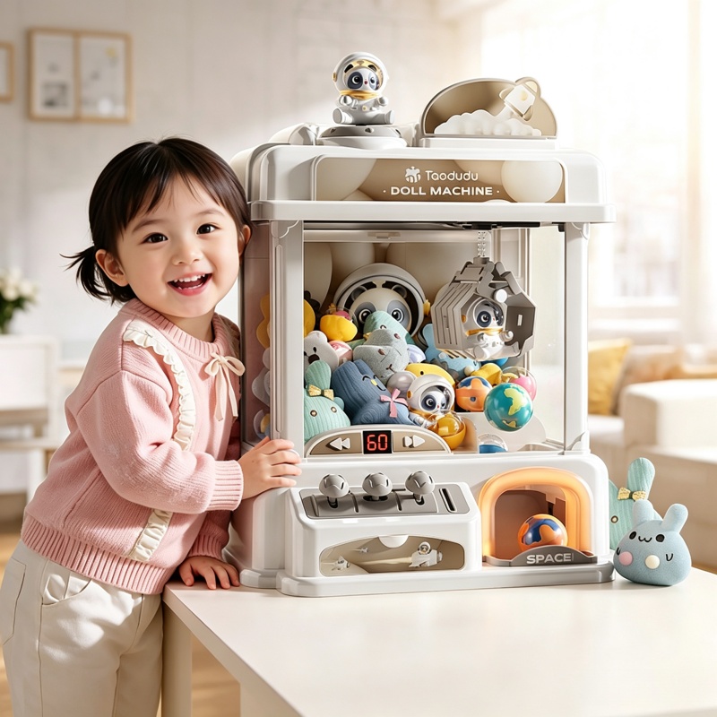 Audio Music Maker - Kinderen Mini Klauwmachine Automatische Muntenbediende Speelautomaten