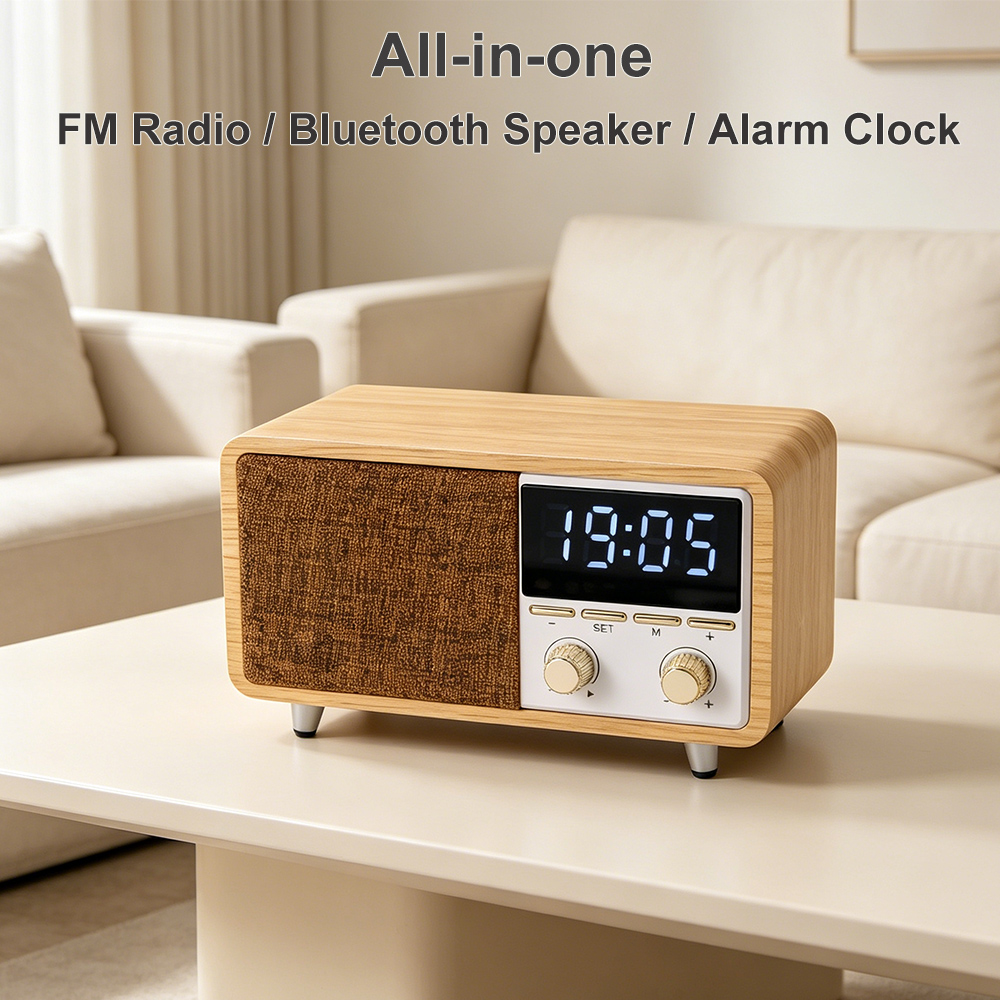 Audio Music Spotify - RD-X9 Multifunctionele FM-radio Retro Bluetooth-luidspreker Desktopwekker