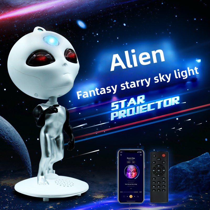 Audio Music Spotify - Alien Galaxy Star-projector met Bluetooth-luidspreker White