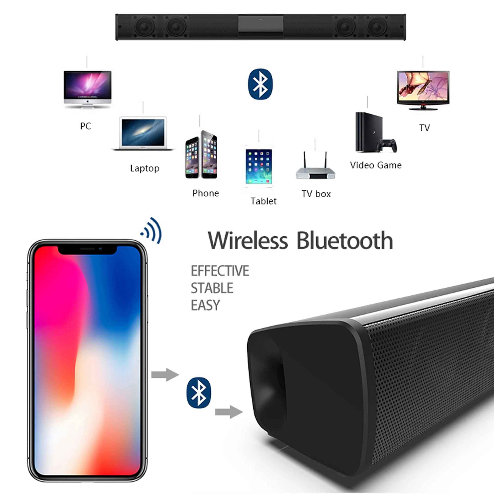40W High Power Soundbar voor T - Audio Music System For Home recensie en prijs