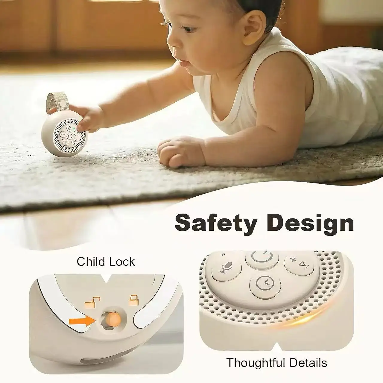 Baby slaapmachine met witte ru - Audio Music Maker recensie en prijs